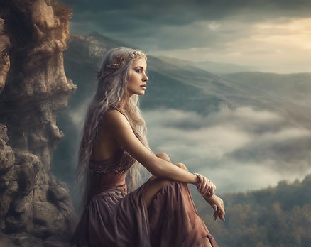 beatiful woman sitting on the cliff.jpg