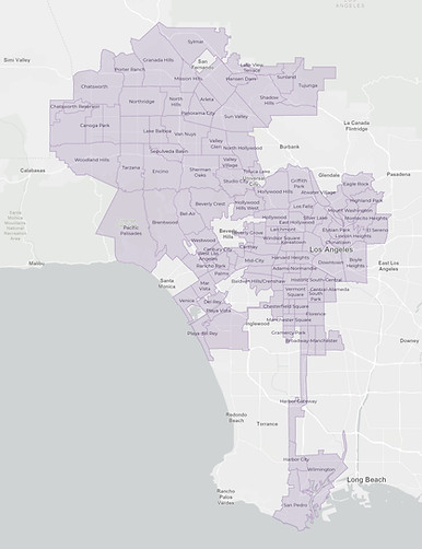 Map of the 114 Los Angeles Neighborhoods