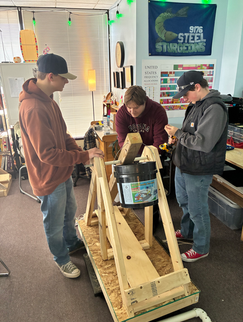 Building trebuchets in 11th grade physics