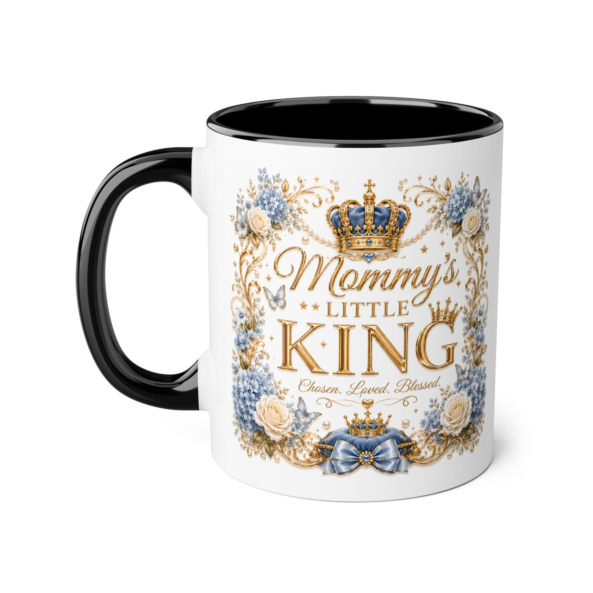Mommy's Little King Mug | Baby Boy Shower Gift | Pregnancy Mug | 11oz Accent Mug