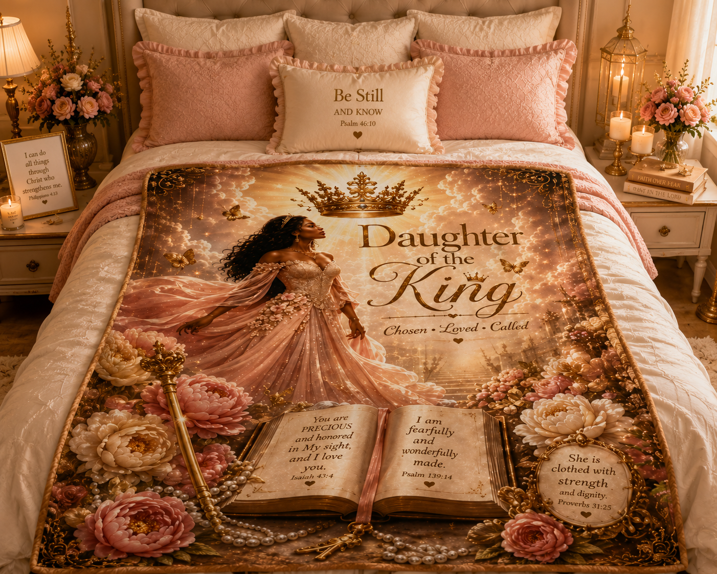 Daughter of the King Blanket | Christian Throw | Faith-Inspired Blanket
