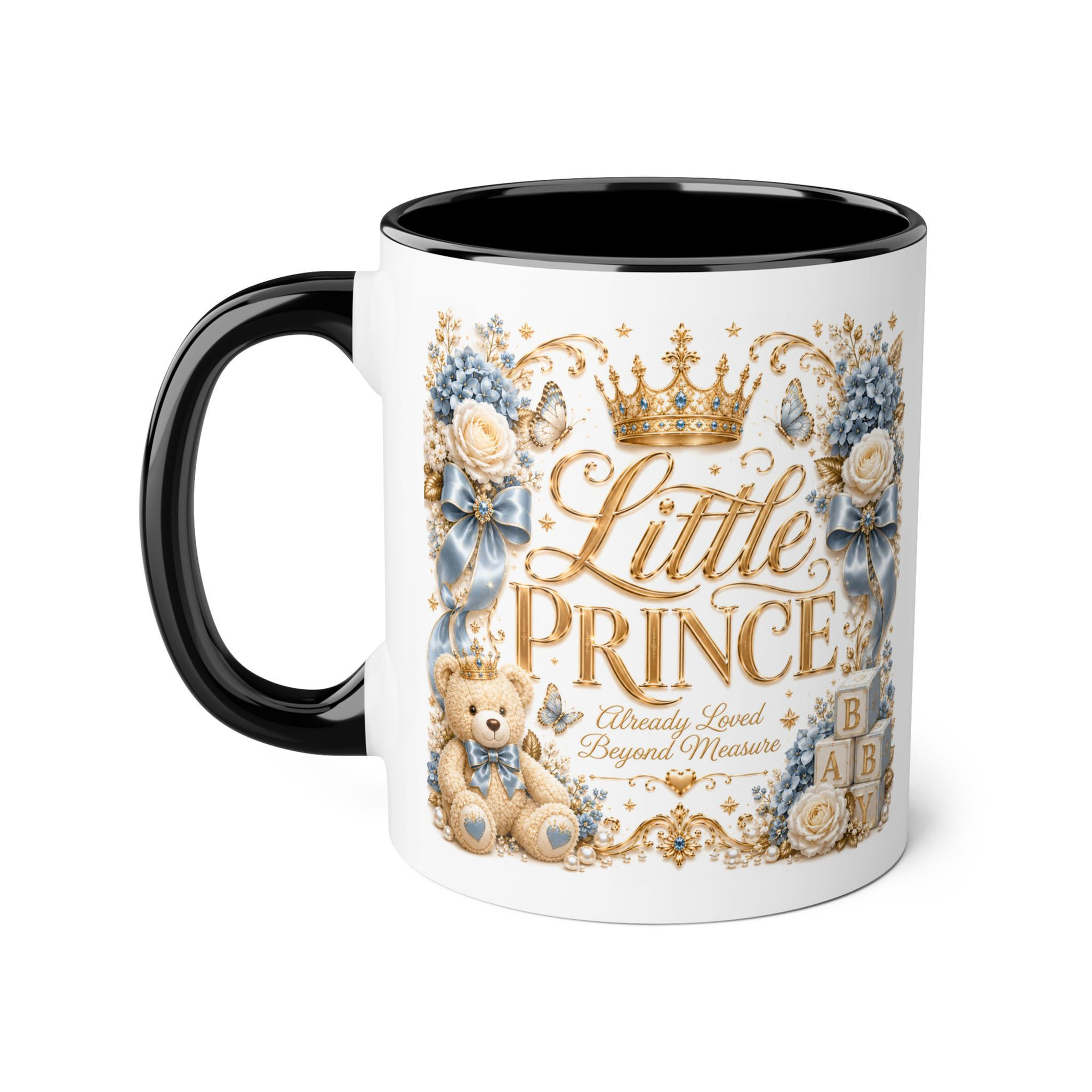 Little Prince Mug | Baby Boy Shower Gift | Pregnancy Mug | 11oz Accent Mug