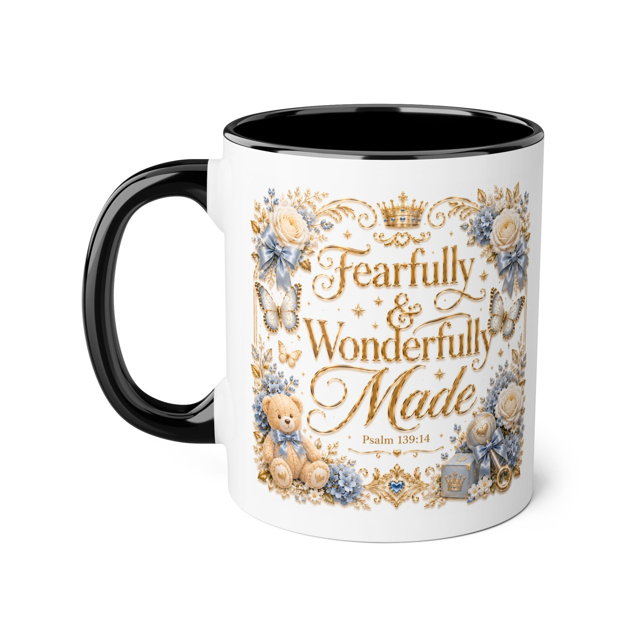Fearfully & Wonderfully Made Mug | Baby Shower Gift | 11oz Accent Mug