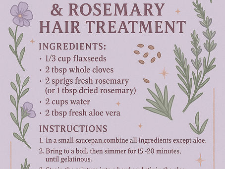 A Potion for Your Hair: Flaxseed, Clove & Rosemary Treatment