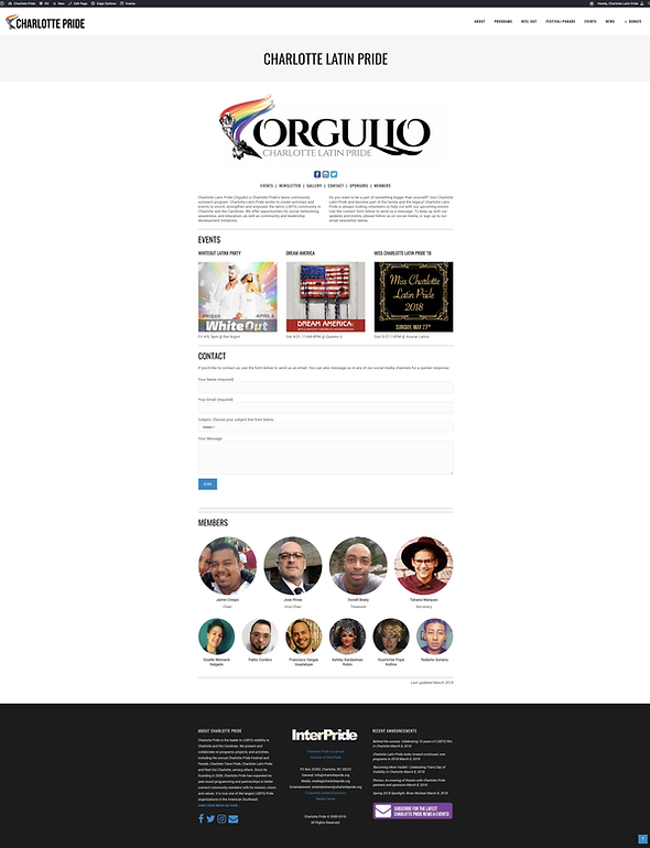 Orgullo Website