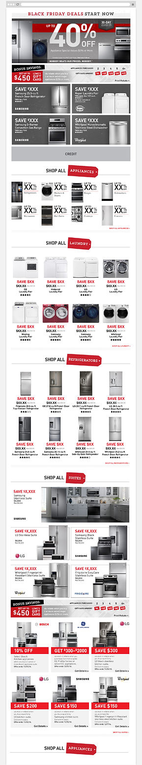 Lowe's Black Friday Appliance Page