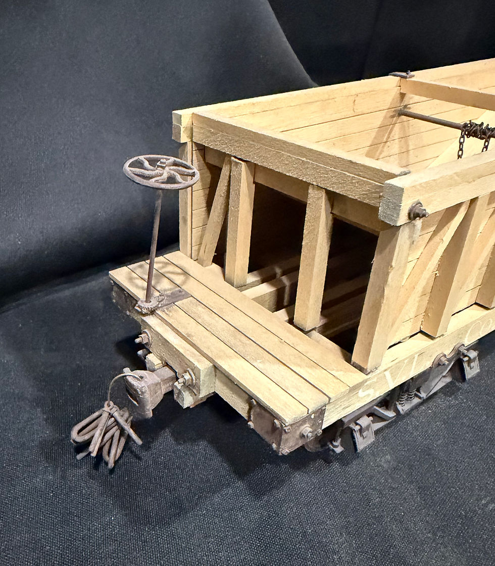 Thumbnail: G Scale Scratch built Ore Cars