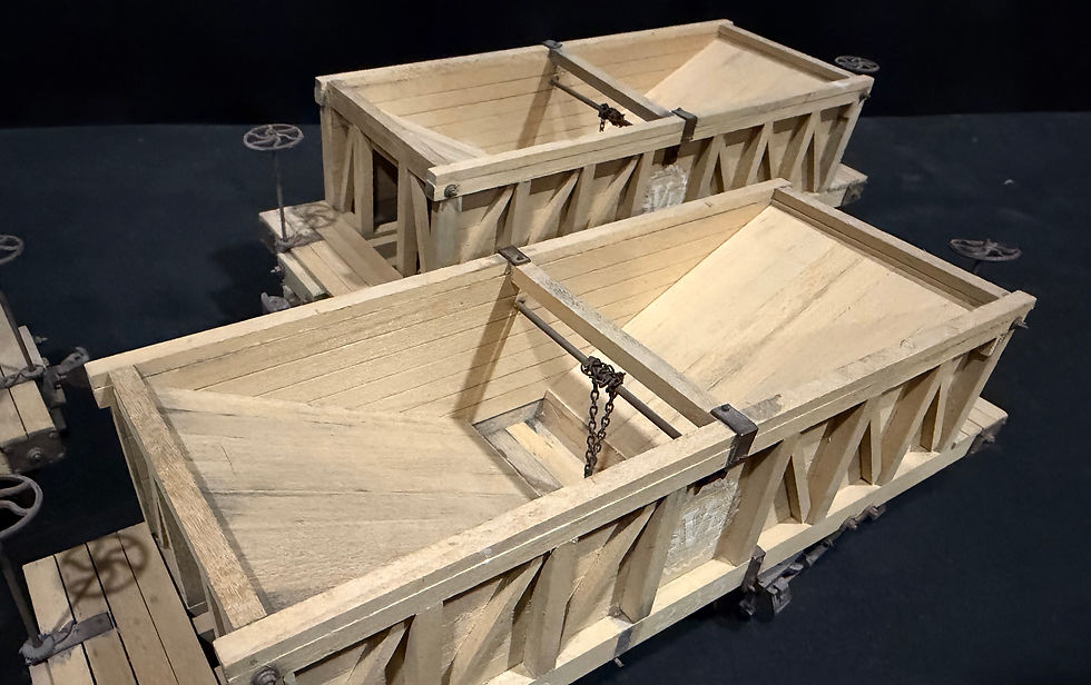 Thumbnail: G Scale Scratch built Ore Cars