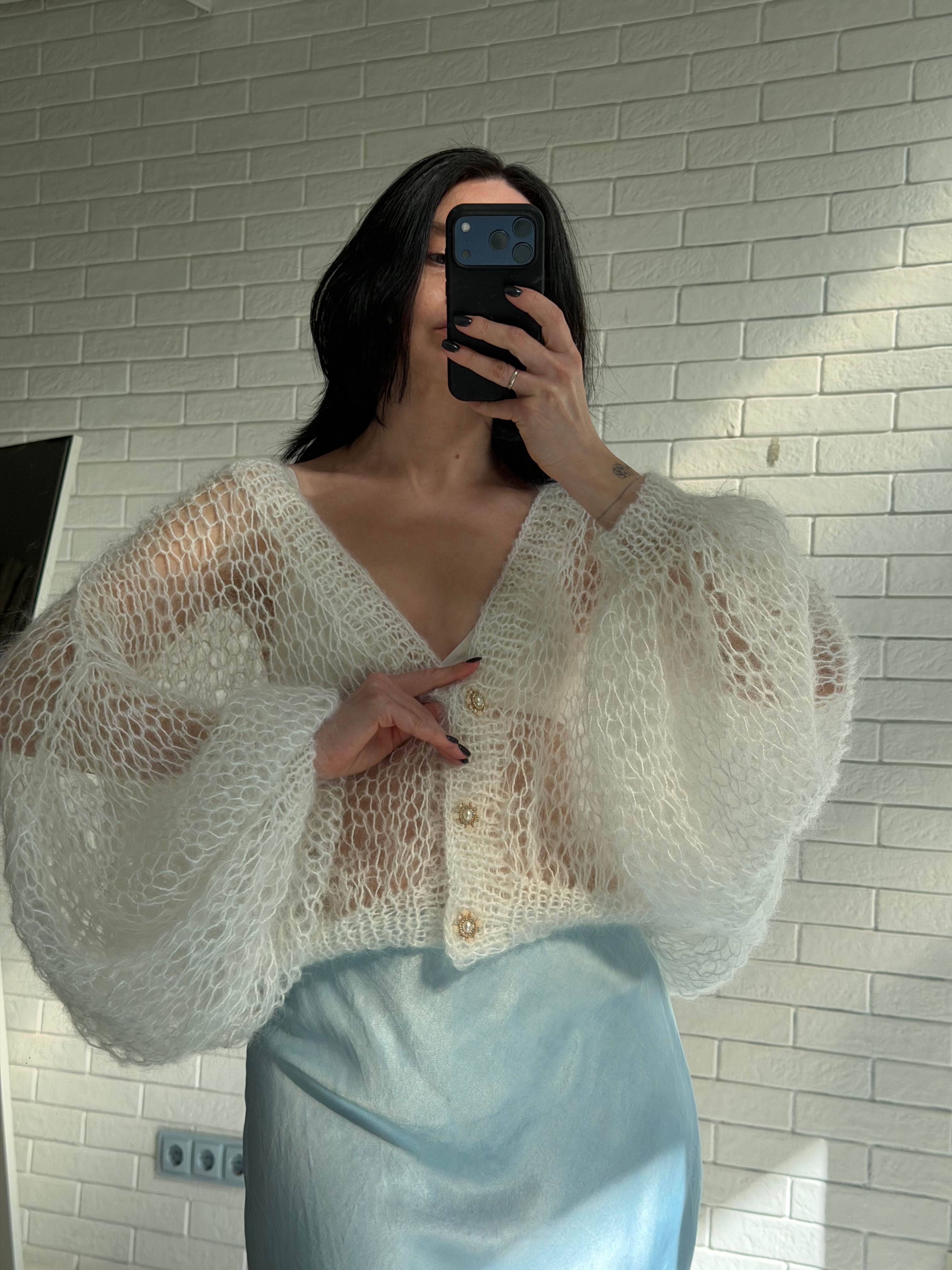 Cardigan INHALE total white