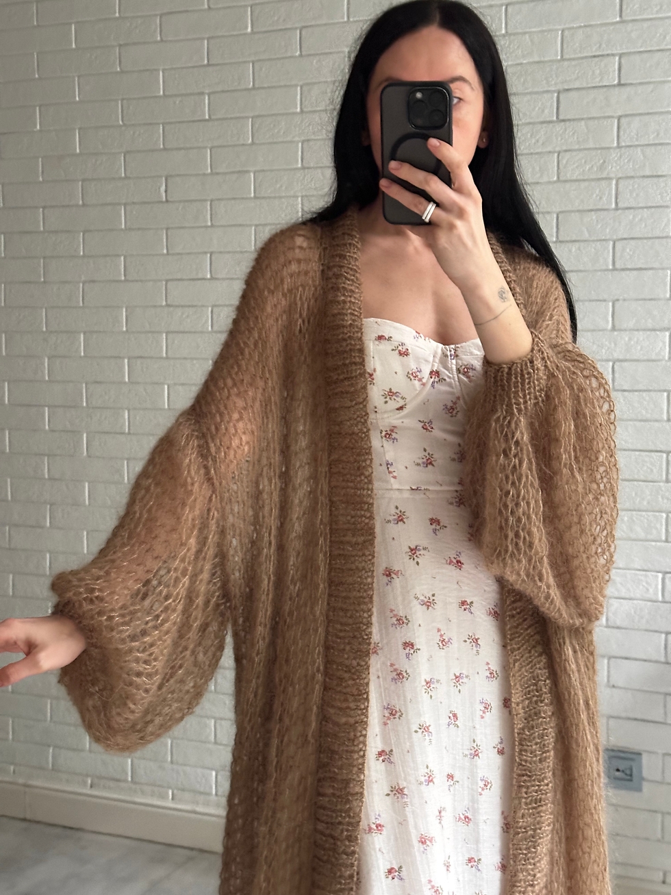 Thumbnail: Cardigan Lola maxi caramel 