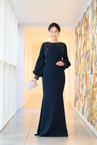 【美品】マザーズドレス ロング 結婚式 母親 親族 ◾️ネックレスプレゼント◾️ MO-202 | 【新郎新婦母親】マザーズドレス専門店 ザ・ランウェイ