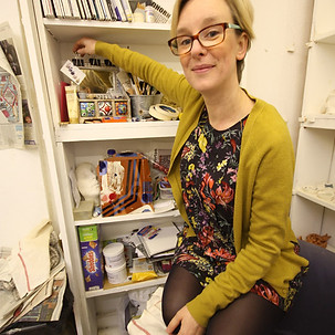 Sam in her studio