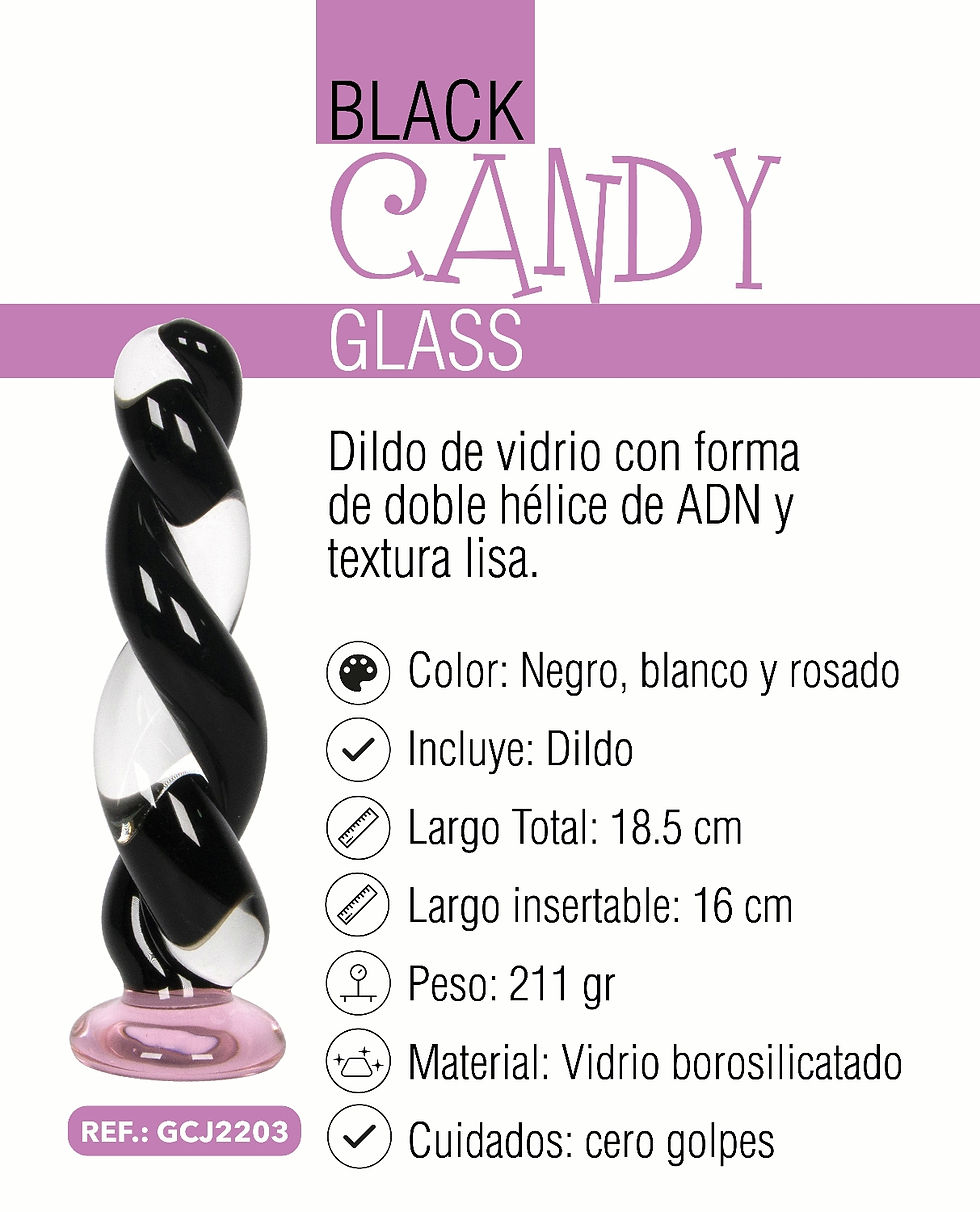 Miniatura: Black candy glass