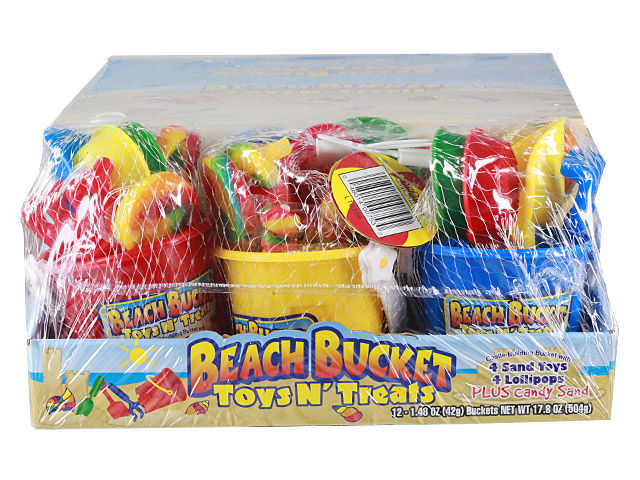 BEACH BUCKET TOYS N TREAT 12CT