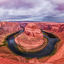 Photographed the Colorado River meandering through Horseshoe Bend, near Page, Arizona. Jus