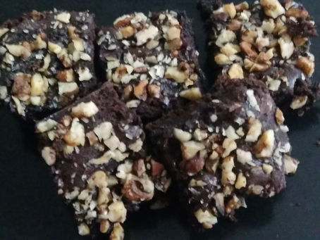Whole wheat Eggless Chocolate Walnut Brownie