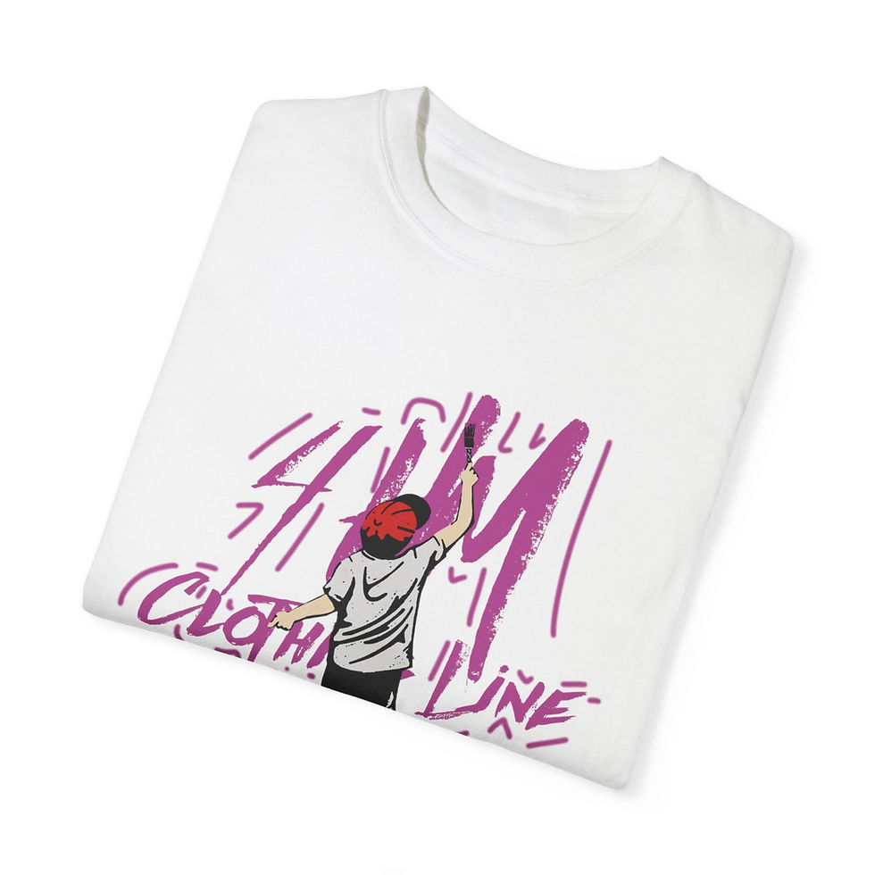Thumbnail: Unisex Graffiti 4HM Kid Garment-Dyed T-shirt