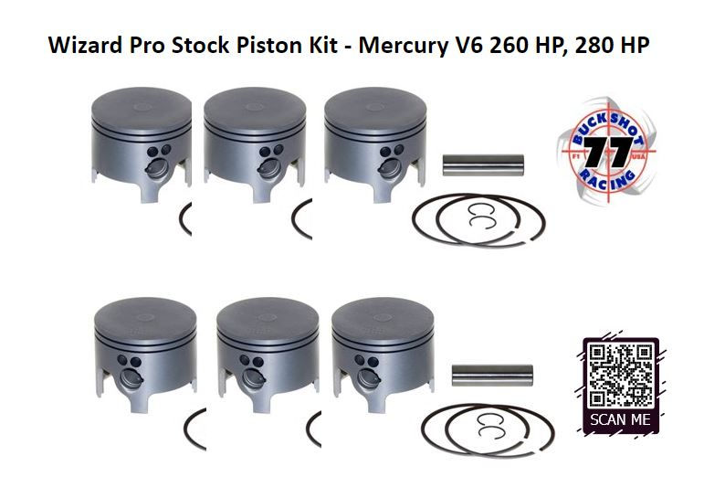 Mizumo Auto Piston Set With Rings – For Ford F150, E150, E250, Freestar, Mercury 4.2L OHV (97-04) – 6 Cylinder Kit