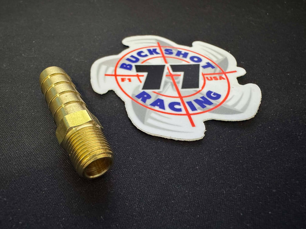 Thumbnail: Hose Barb (3/8") Carb Fuel Fitting (1/8 NPT), Brass