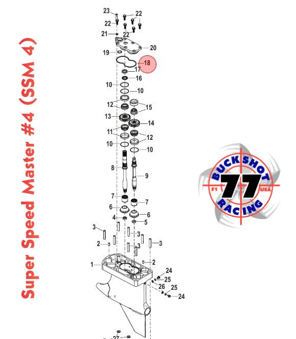 Thumbnail: SSM #4 Water Pump Base O-Ring, Mercury Racing 39685