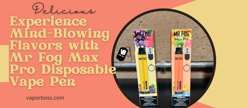 Experience Mind-Blowing Flavors with Mr Fog Max Pro Disposable Vape Pen