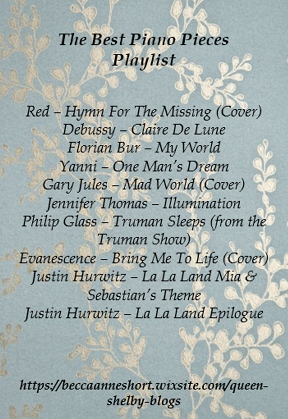 Music Playlist: Relaxing Piano Pieces