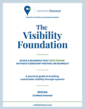 Cover of The Visibility Foundation, a free guide to building sustainable business visibility through organized systems.