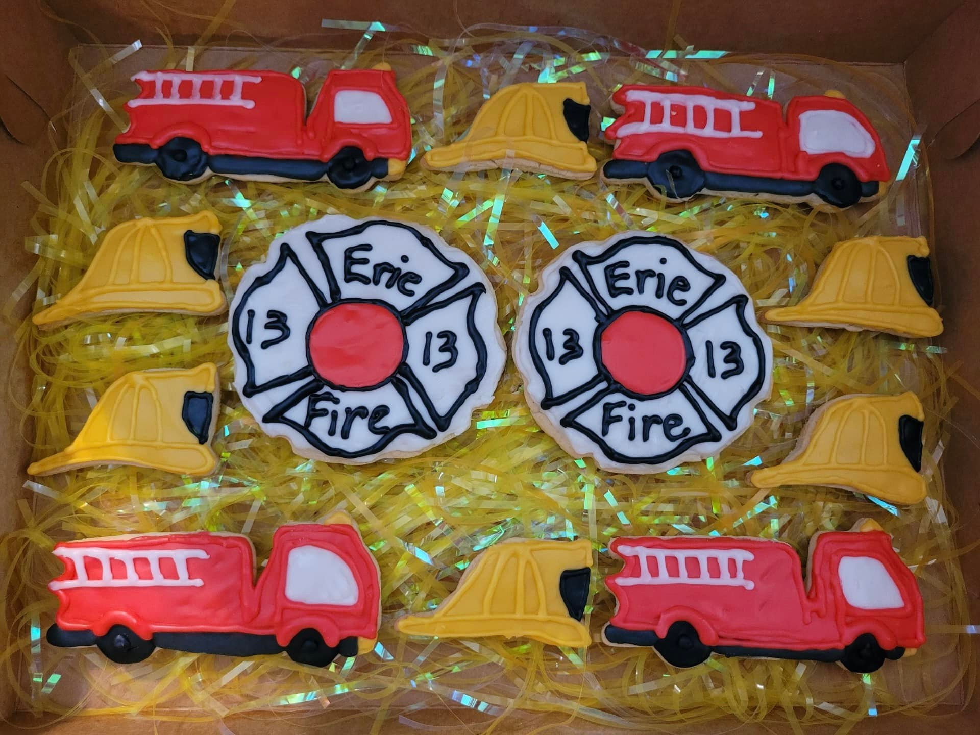 Firetruck Cookies and hats
