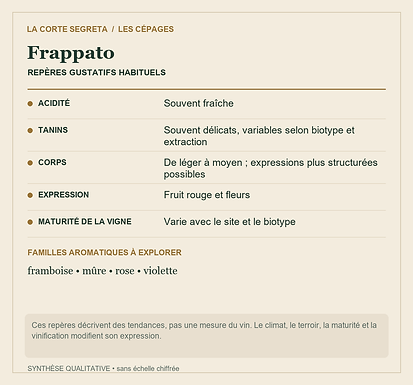 Fiche technique : Frappato : Le parfum du sud-est sicilien