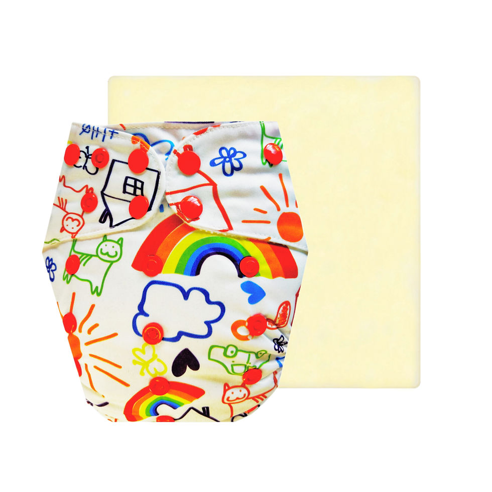 Dumbledo Cloth Diaper with Insert | Free Size | Washable | Reusable | Leak Proof