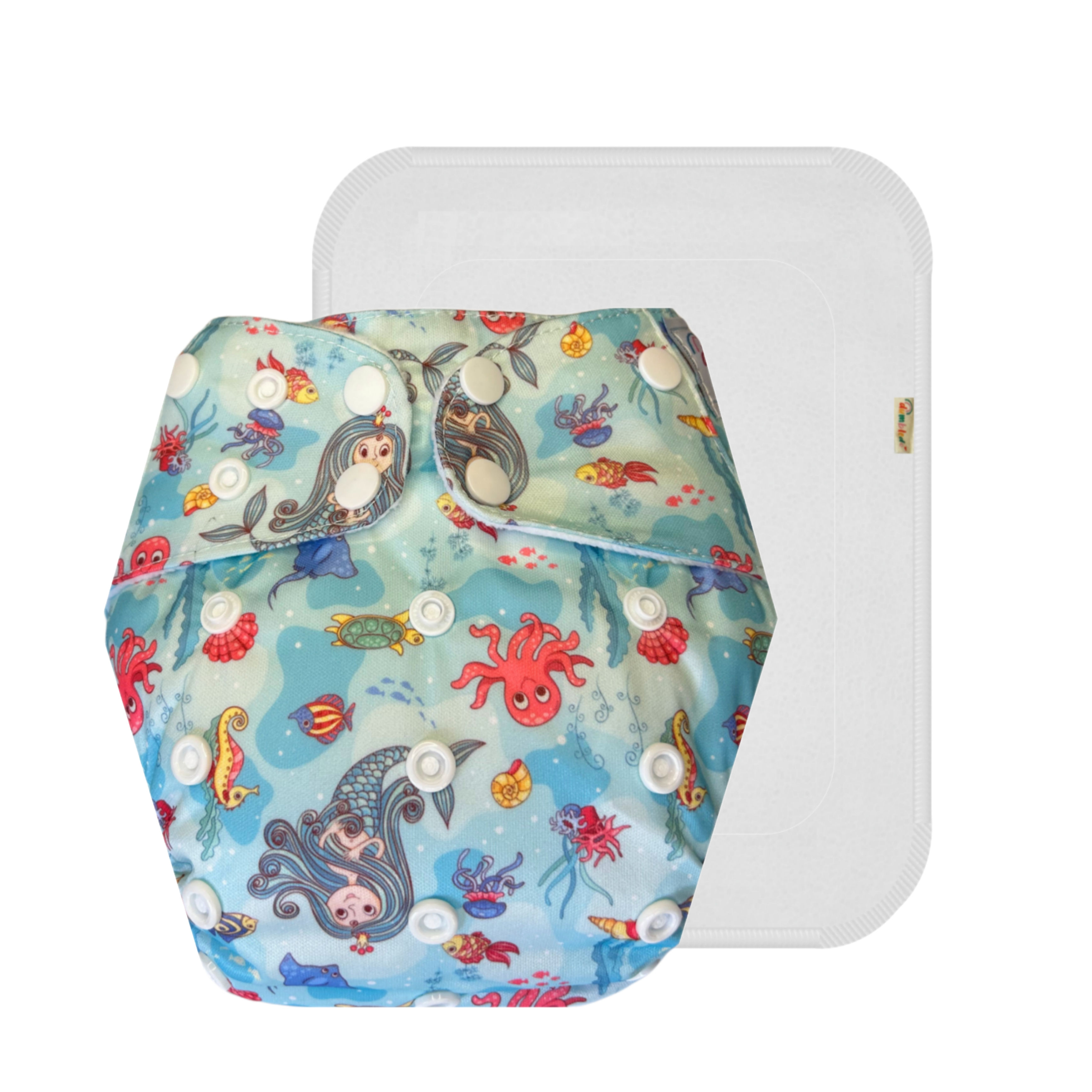 Dumbledo Cloth Diaper With White Insert Free Size Reusable | Leak Proof
