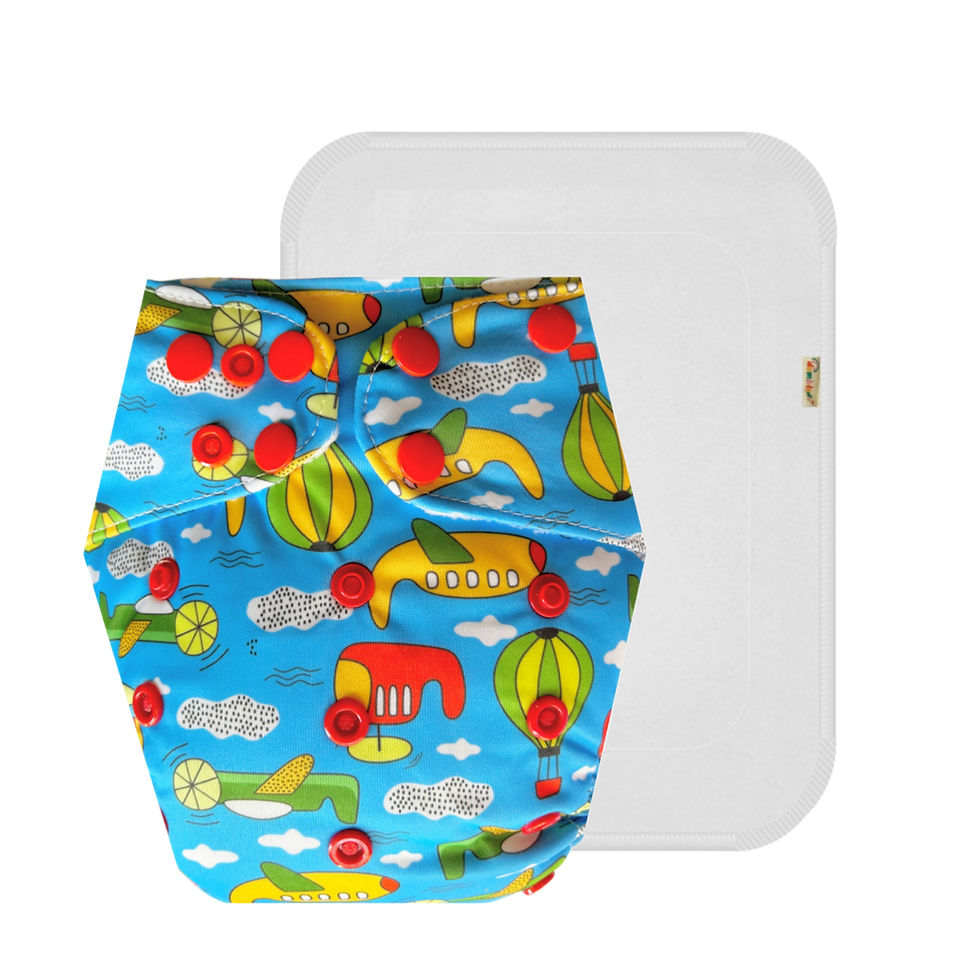 Dumbledo Cloth Diaper With White Insert | Free Size Reusable | Leak Pro