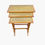 Thumbnail: Antique English Tree Set /Trio & Green Leather Inlay Nesting Side Tables