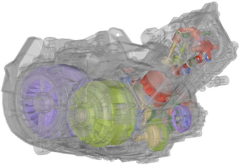 KYMCO Motor Engine simulation