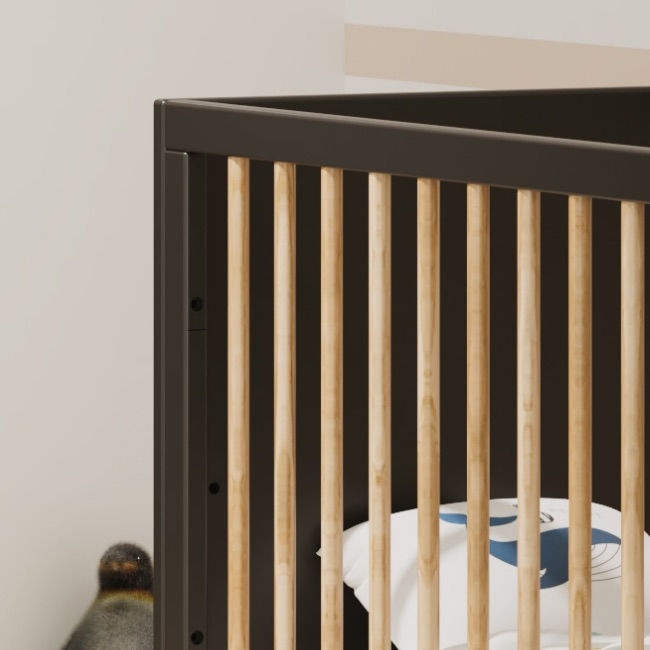 Miniature : Lit bébé évolutif Naïa 60 x 120 cm Onyx