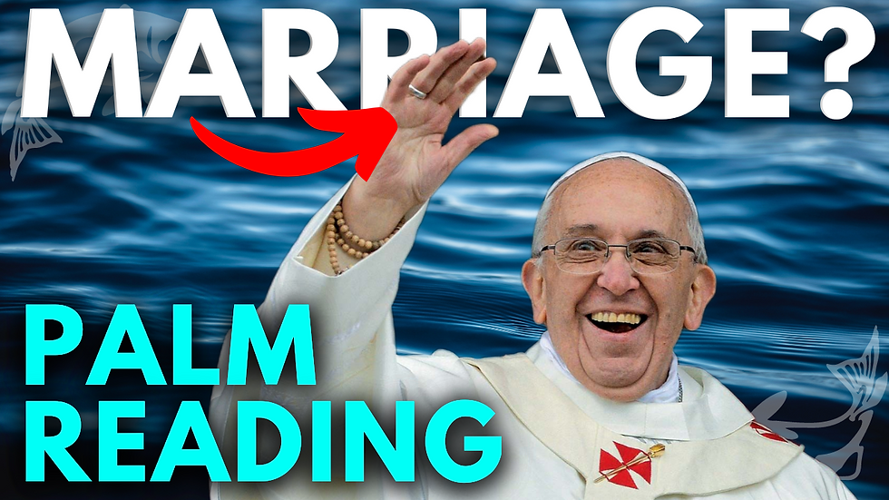 thumbnail of a video palm reading of pope francis waving