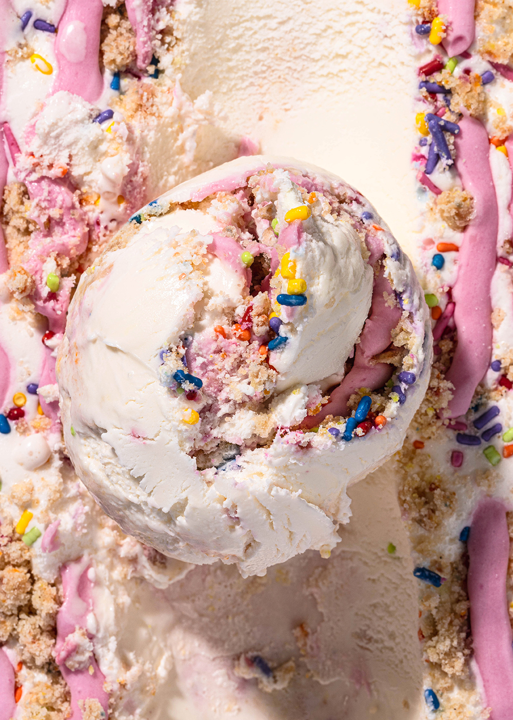 Close up of ice cream with sprinkles