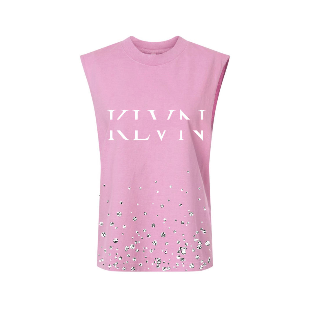 Double KLVN Diamond Tank in Soft Pink