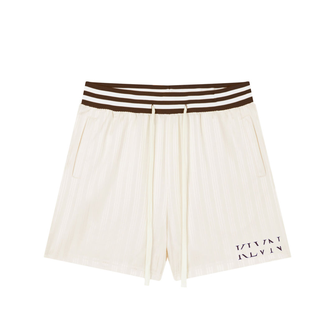 KLVN Striped Drawstring Shorts
