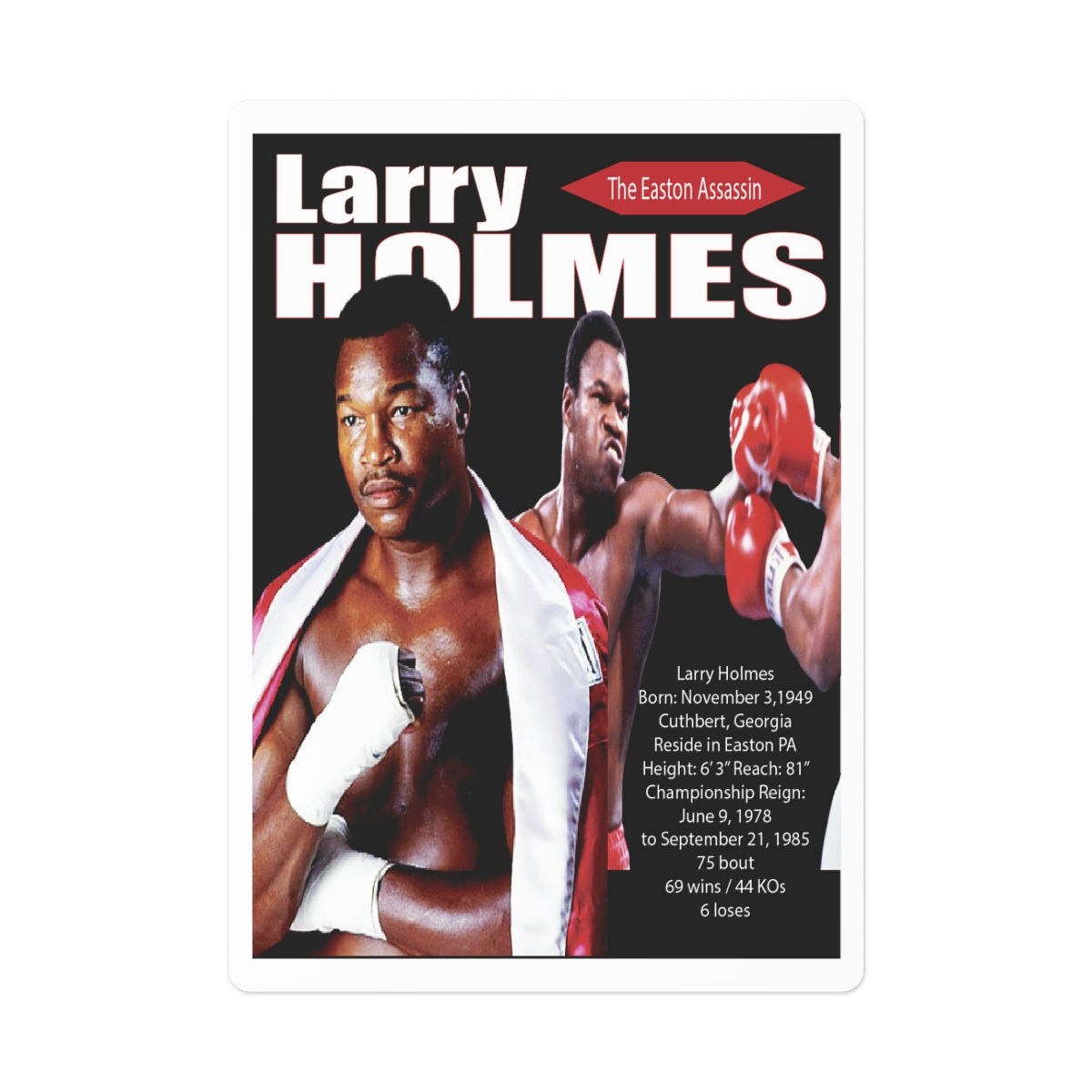 Larry Holmes Poker Cards