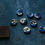 Miniature : Lot de 8 boutons RIKIKIS HERBIER OR en porcelaine