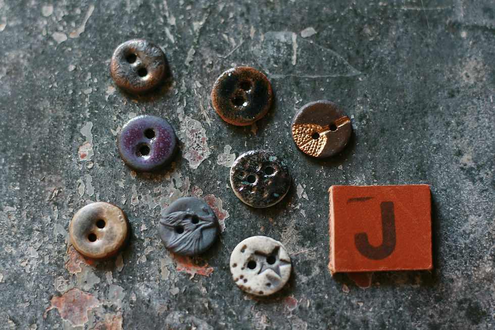 Miniature : Lot de 8 boutons RIKIKIS ARTY en porcelaine
