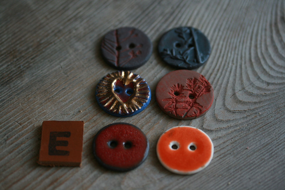 Miniature : Lot de 6 boutons en porcelaine ARTY