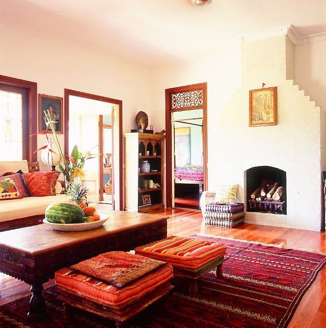 Indian interior design — just like everything else Indian — is highly influenced by the country’s culture. Whether it’s the ancient Mughal monuments or intricate carvings from the past, Indian interior design has its roots laid deep in history, and has evolved over many generations. Vibrant, varied colours set the basis of Indian interior design. Think reds, blues, and greens. A neutral base topped with accent colour(s) is equally loved in Indian interiors, too!