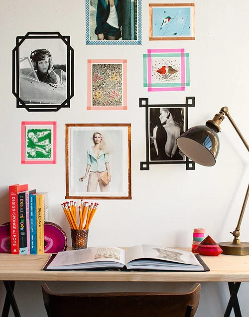 Renter-Friendly Upgrades to Spruce Up Your Space: Use Washi Tape and create artwork frames