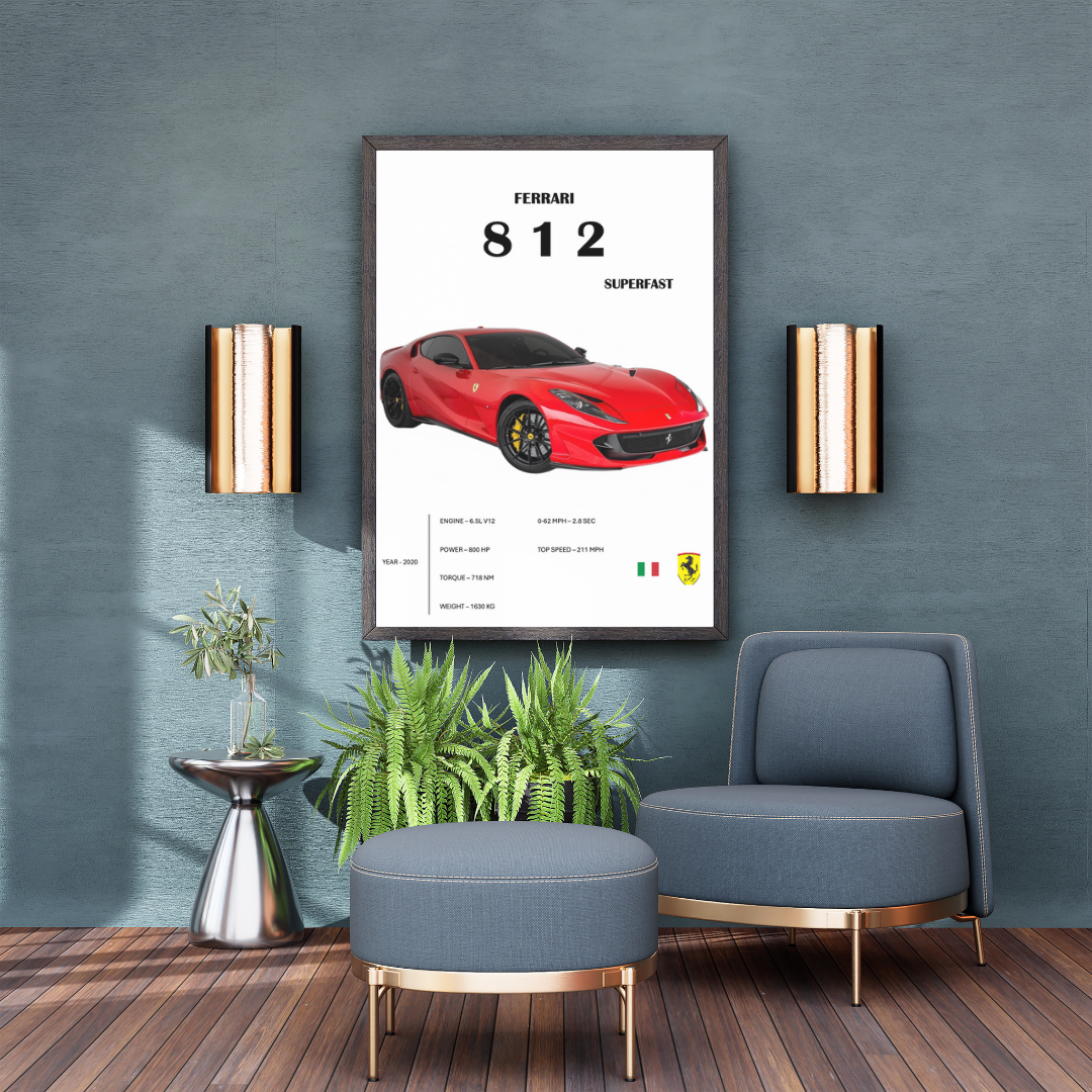 Ferrari 812 superfast | Premium Paper Poster – multiple sizes