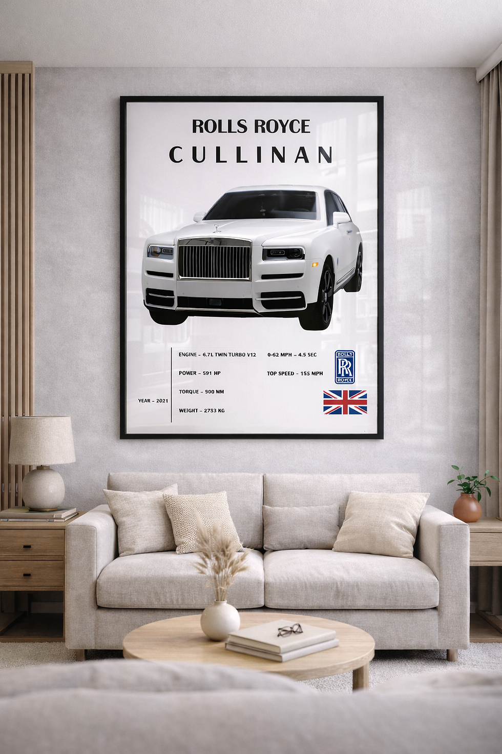 Thumbnail: Rolls-Royce Cullinan Poster – A4 & A3 Luxury Wall Art UK
