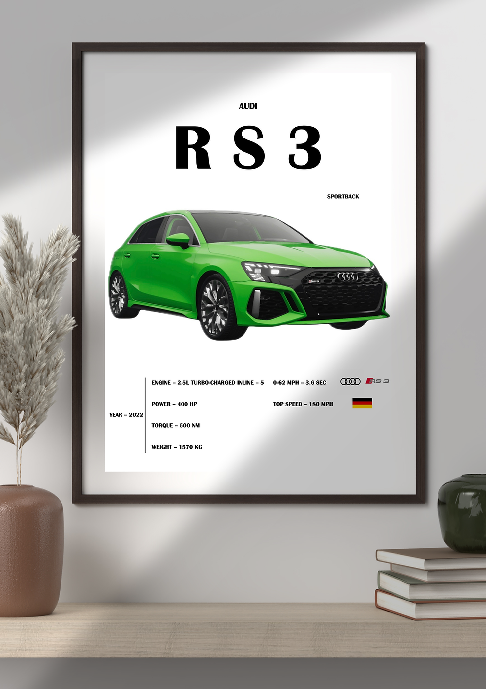 Thumbnail: Audi RS3 Sportback Poster – A4 & A3 Wall Art Print | 250gsm Premium Car Poster