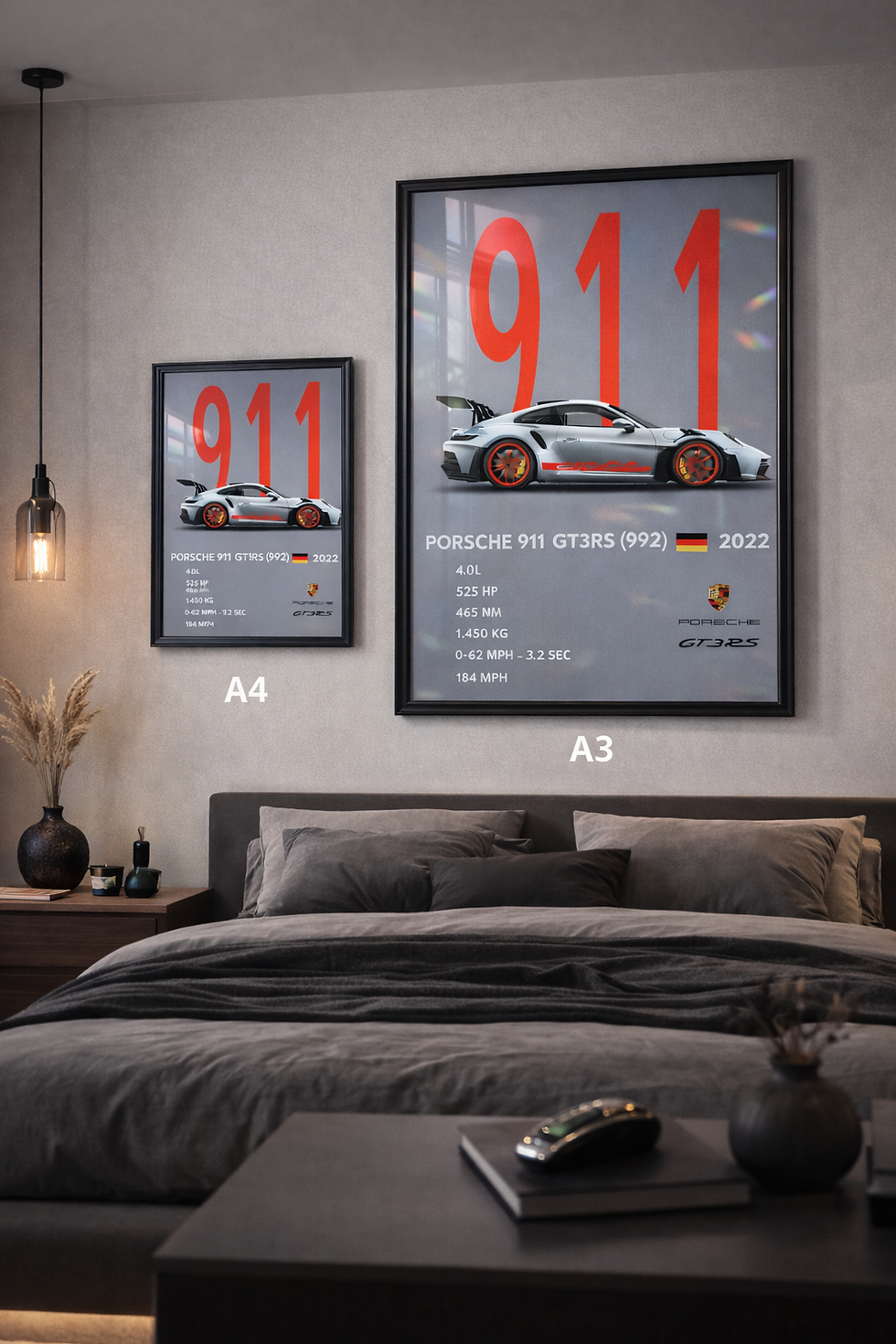 Thumbnail: Porsche 911 GT3 RS 992 Poster – A4 & A3 Wall Art UK