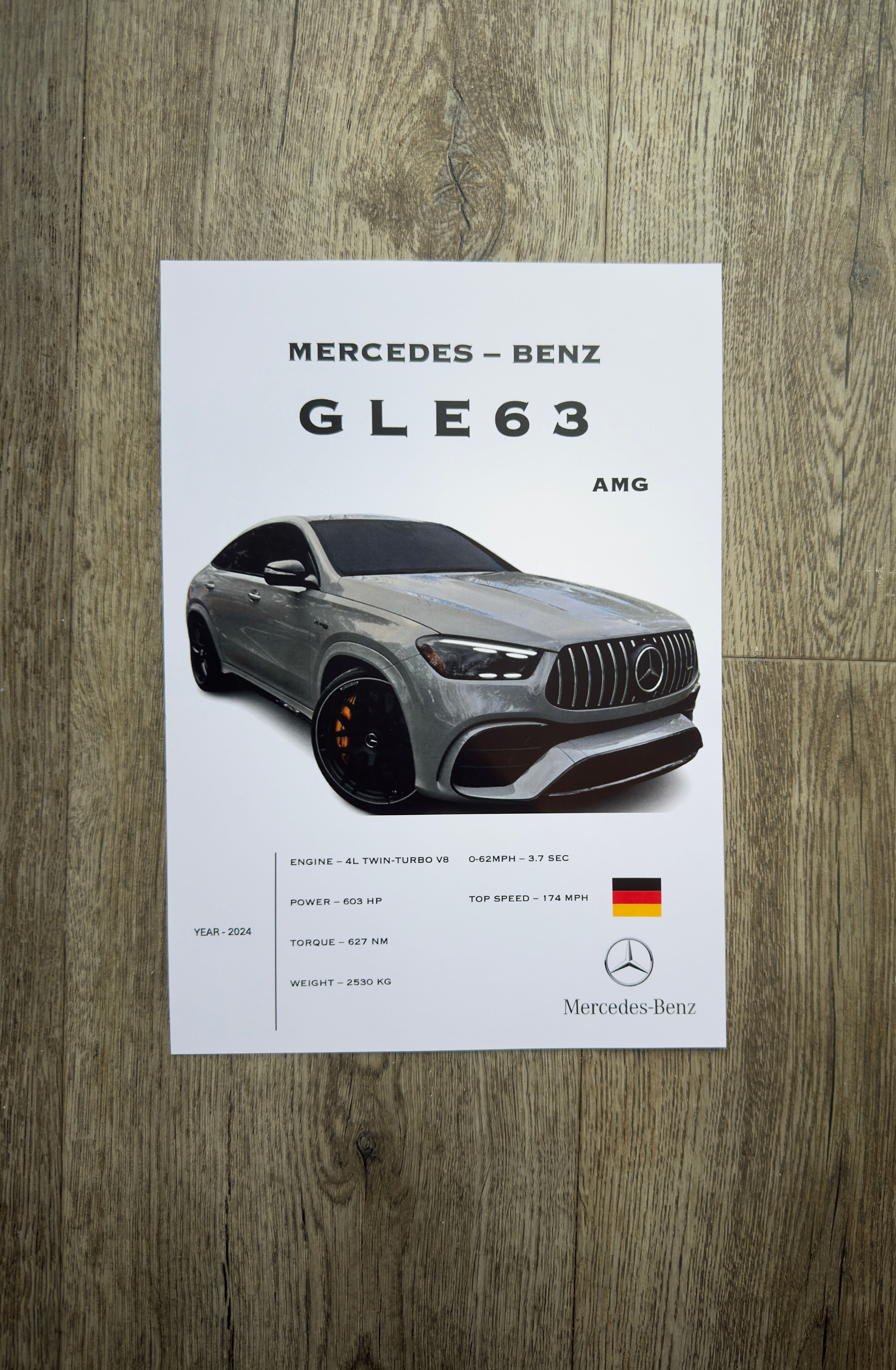 Mercedes-benz AMG GLE63 S | Premium Paper Poster – A4